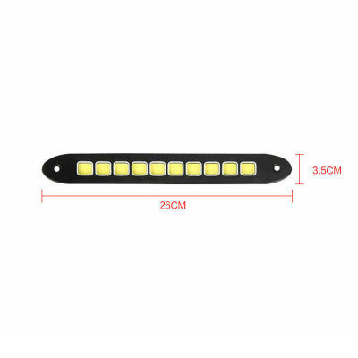 【เฟยตง】🚕🚕ไฟไฟหลอด DRL สำหรับวิ่งกลางวัน,10LED 1X 12V ไฟตัดหมอกกันน้ำโคมไฟแถบขับขี่รถ