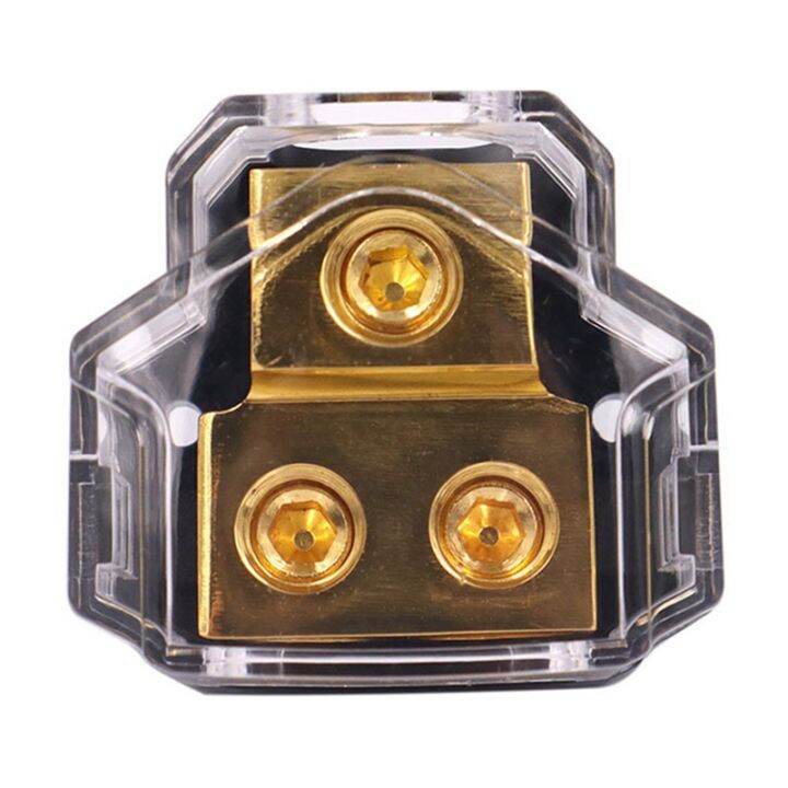 2X Audio Amplifier Power Distribution Block 1 in 2 Out Way Power Ground