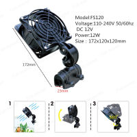 12V เสียงต่ำถังปลา Coldwind พัดลมระบายความร้อน Hang On Water Plant Cooler อุณหภูมิควบคุม Marine Aquarium Coral Reef