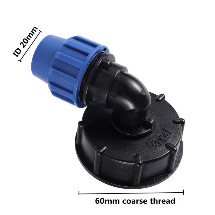 ；【‘； IBC Water Tank Pipe Joints Adapter S60 Inlet Watering Irrigation Garden Hose Connector Irrigation Quick Connector Adapter Tool