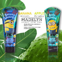 Madelyn Minion Booster Body Lotionกลิ่นกล้วยแอปเปิ้ลโลชั่นบำรุงผิวเนื้อเจล200MLตัวการ์ตูนน่ารัก