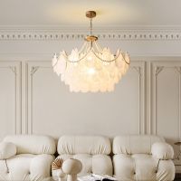 [COD] French cloud and mist living room chandelier retro cream style restaurant design wedding homestay bedroom main