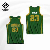 LEBRON JAMES IRISH HIGH SCHOOL FULL SUBLIMATED JERSEY