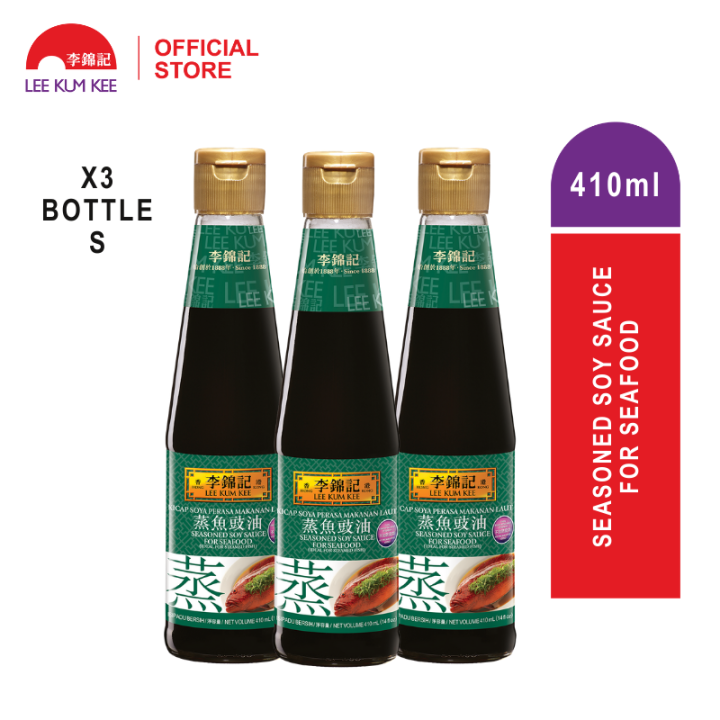 Lee Kum Kee Seasoned Soy Sauce for Seafood (410ml x 3) Lazada