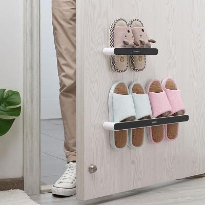 Bathroom Towel Rack Free Punching Toilet Bathroom Suction Cup Hanger Towel Rack Creative Extension Towel Bar Slippers Storage Bathroom Counter Storage