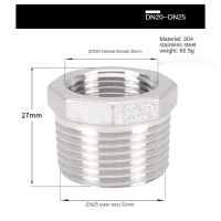 1/8 "1/4" 3/8 "1/2" 3/4 "1" 1-1/4 "NPT ตัวผู้ถึงตัวเมีย304เกลียวหัวปรับลดเหล็กสแตนเลสข้อต่อลดปลายบากท่อเชื่อมต่อ