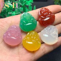 ZZOOI Ice White Chalcedony Necklace A Goods Red Agate Male Yellow Buddha Pendant Retro Men And Women Same Fashion Jewelry National