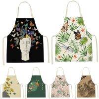 Plant Abstraction Style Apron Sleeveless Aprons Baby Apron Bib Portrait Pattern Women Animal Pinafore Home Custom Aprons Bibs