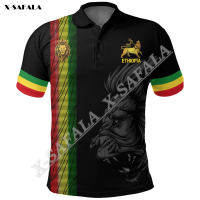 Xzx180305 lion Ethiopia United 3D printing men polo POLO shirt color short sleeve stream wear casual high class material tee Ops