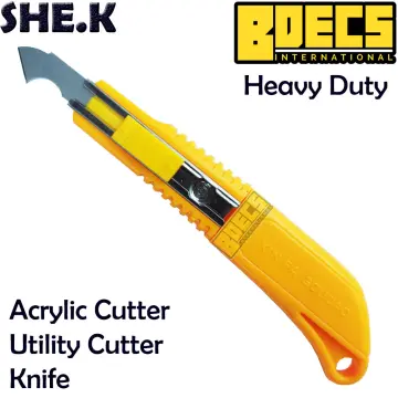 1pc Cutter With 10 Blades For Acrylic Plastic Sheet Cardboard Plexiglass  Professional Utility Hook Knife Precision Cutting Tools
