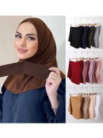 Classical Islam Women Ready To Wear Snap Fastener Hijabs For Woman Full Cover Head Wraps Scarf Turban Caps Turbante Mujer Towels