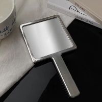 Ins Liquid Shape Square Mirror Mini Hand-held Desktop Cosmetic Mirror Makeup Mirror Travel Metallic Portable Beauty Mirror Mirrors