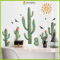 PLNBFG Boho Cactus สติ๊กเกอร์ติดผนัง ถอดออกได้ ทรอปิคอล cacti ห้องนอนห้องรับประทานอาหาร ลอกและติด ห้องนั่งเล่นในห้องนั่งเล่น