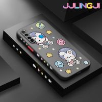 Jlingji เคสสำหรับ Xiaomi Redmi Note 8 Note8 Pro Note 8T เคสแฟชั่นลายกระต่ายน้อยมีน้ำค้างแข็งโปร่งใสแข็งขอบสี่เหลี่ยมกันกระแทกปลอกซิลิโคนคลุมทั้งหมดเคสนิ่ม