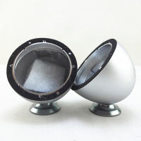 Suitable for Car Audio Modification 3.5-inch Aluminum Midrange Speaker Base Installation 1 Pair of Silver Midrange cket