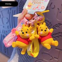 Disney Winnie Keychain Cute Cartoon Doll Keyring Bag Pendant Couple Car Keyholder Creative Bag Charm Keyring Accessories