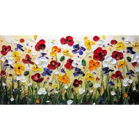 Pósteres E Impresiones De Arte De Flor De Aceite Colorido Abstracto Para Pared,Cuadro Decorativo De Acuarela,Lienzo,pintura Para Sala De Estar ผ้าใบพิมพ์1ชิ้นกรอบด้านในทำจากไม้หรือไร้กรอบ (ขนาดภาพสามารถปรับแต่งได้)