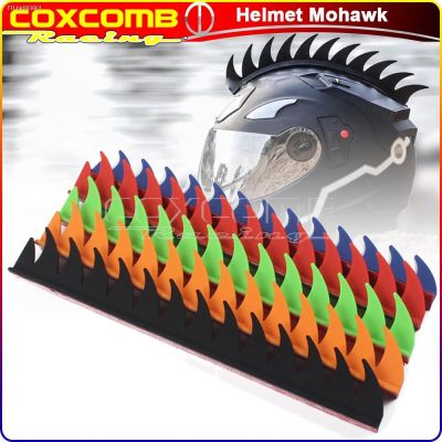 ✽☼❍ Motorcycle Biker Racing Sawblade Helmet Mohawk Decals Warhawk Spike Decorative Ski Snowboard Helmets Hawk Black Blue Red Green