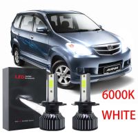 หลอดไฟหน้ารถยนต์ LED 12V-24V 6000K สีขาว สําหรับ Toyota Avanza Year 2003 To 2018 2 ชิ้น รับประกัน 10 เดือน