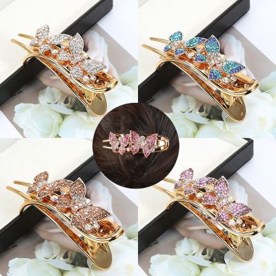 South Koreas new butterfly Rhinestone hairpin fashion colorful hair accessories
