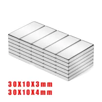 2 20PCS 30x10x4 block Powerful N38 Magnets 30mmX10mm Super Sheet Permanent Magnetic 30x10x4 mm Strong Neodymium Magnet 30x10x3mm