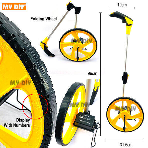 MYDIYHOMEDEPOT PREMIUM QUALITY FOLDING DISTANCE MEASURING WHEEL