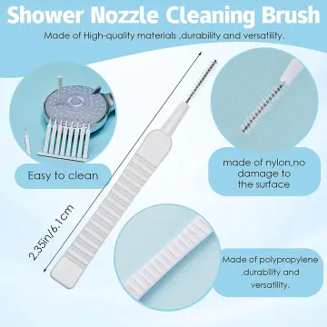 10pcs/set Shower Head Cleaning Brush, White Small Brush, Pore Gap Clean  Anti-clogging Nylon Brushes For Kitchen Toilet Phone Hole