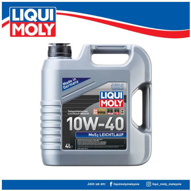 Liqui Moly 10w40 Leichtlauf MoS2 4L Semi Synthetic Engine Oil Minyak ...