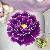 Hot sales small carpet soft mat flower mat flower rug art rug flocking peony rug flower rug for living room bedroom peony