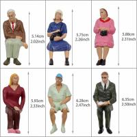 Special Offers 12Pcs/24Pcs G Scale Model Figures 1:22.5-1:25 All Seated  Painted People Model Railway P2513