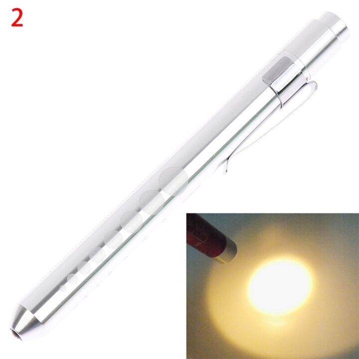 Reusable Portable LED Flashlight Medical First Aid Pen Light Torch Lamp With Pupil Gauge