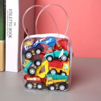 Mini jouet de modèle de voiture pour enfants jouets de voiture à nervures arrière véhicule dingénierie camion de pompiers inertie moulé sous pression pour garçon cadeau pour enfants