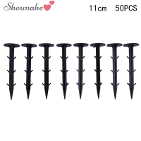 shounahe?Cheap? 50pcs สวนหมุดเหล็กพลาสติกกันสนิมยึดวัชพืชเสื่อเดิมพันเล็บเสน่ห์