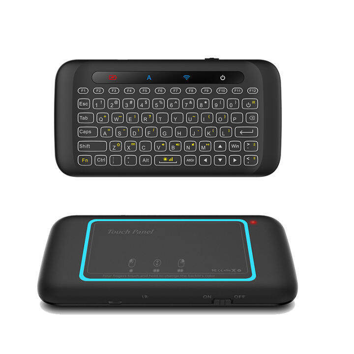 2.4GHz Wireless Keyboard with Touch Pad Backlit Remote Control Keyboards for PC Laptop Tablet