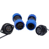 ✽◐ SP20 IP68 Waterproof Connector 2/3/4/5/6/7/9/10/12/14Pin Corrugated Pipe Power Cable Connector Flange Socket