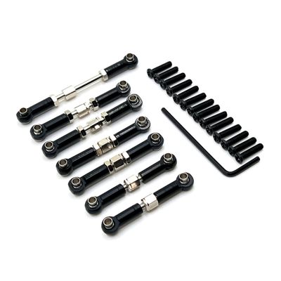 Metal Front Rear Tie Rod Linkage Servo Link Rod Set for Wltoys 104072 1/10 RC Car Upgrades Parts Accessories