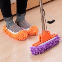 【cw】Floor Dust Microfiber Cleaning Slipper Lazy Shoes Cover Mop Window Cleaner Home Cloth Clean Cover Microfiber Mophead Overshoes ！