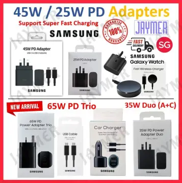 For Samsung Charger Pd 45w Type C Chargeur Samsung Super Fast Charging 2.0  Cargador 25w Galaxy S23 S22 S21+ Tab S8 USB C Cable