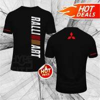 Mitsubishi 2023 New Product เสื้อยืด Rally รุ่นใหม่ รุ่น Ready Stock สีดำออฟไวท์ ไซส์ Xs-5xl