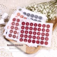 hot【DT】 MyPretties Round Label Dot Stickers Number Planner Weekly Schedule Agenda Stationery N.1002