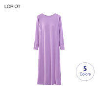 ชุดยกทรง LORIOT สำหรับผู้หญิงยืดหยุ่นได้แบบแม็กซี่แขนยาวเซ็กซี่แบบลำลองเกาหลี SA0173