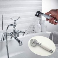 QSR STORE Antique Victorian Style Shower Head Telephone Bathroom Handheld Chrome Polished Handset for Faucet Spray