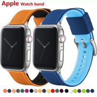 ✻✤ สายซิลิโคนใหม่สำหรับ Apple Watch Band 44/45 มม. 41/42 มม. iwatch 38/40 มม. สายนาฬิกายางสร้อยข้อมือ Apple Watch 4 3 5 6 7 SE