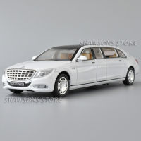 รถของเล่นพร้อมเสียงและแสง 1:32 Diecast Model Maybach S650 Stretch Limousine Pull Back ToyTH