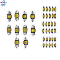 10ชิ้นหลอดไฟ LED แคนบัสปลายสองด้าน900lm ไฟหลังคาสว่างมากชุดไฟป้ายทะเบียนรถส่วนภายใน