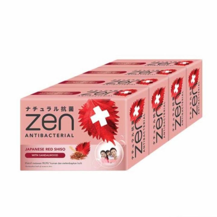 Zen Antibacterial Body Soap Sabun Batang Pack Isi 4 Batang Lazada