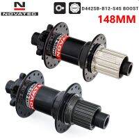 Novatec D442SB-B12บูสต์148มม. X 12มม. ผ่านเพลา142X12mm 32-รู6-กลอนประตูหลังไมโครสลักเกลียว