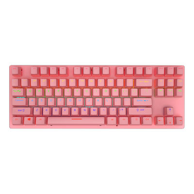 87 Keys Mechanical Keyboard USB Wired LED Backlit Blue Switch Gaming Mechanical Keyboard E-sports Office For PC Windows MacOS