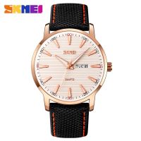 SKMEI Men Watches Top Luxury Brand Waterproof Sport Wrist Watch Chronograph Quartz Military Genuine Leather Montre Homme