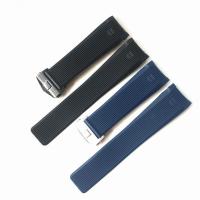 Watch Bracelet 24mm For TAG HEUER GRAND CARRERA AQUARACER Watch Accessories Stripe Strap Black Blue Silicone Watchbands